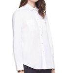Kate Spade  White Poplin Button Down Shirt Bow Blouse Womens 4 S Preppy Career Photo 2