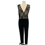 ZARA  Jumpsuit Lace Peplum Combined Sleeveless Black Size‎ Small Photo 7