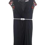 Mac Duggal EMBELLISHED SLEEVE JERSEY WRAP GOWN size 6 (S) Photo 5