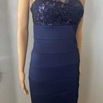 My Michelle Cocktail/prom navy blue sequin and lace Women's size 3 Photo 10
