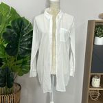 Treasure & Bond • gauzy sheer long sleeve button down shirt Photo 3
