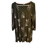 Boden Lucie Jersey Tunic Dress Floral Mini Knit Plus Size Green Size 16 Photo 1