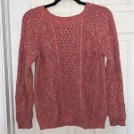 Gap  Marbled Cable Knit Sweater Pink Size M Photo 0