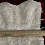 Oleg Cassini  satin lace strapless trumpet beaded wedding‎ dress 6 Photo 10