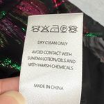 Saloni Dress Metallic Silk Blend Ruffle Tiered Long Sleeve UK 8 US 4 READ‎ Black Photo 6