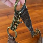 Chi Boho Brown Leather with Snake Skin Handle And Magnetic Snake Skin Closure. Photo 11