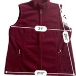 Karen Scott Women's Karin Scott Sport Fleece Vest Burgundy L Photo 3