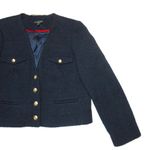 J.Crew NWT V-neck Lady Jacket in Navy Blue Maritime Tweed Crop 4 Photo 3