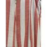 Forever 21 Womens Striped Cotton Linen Front Tie Jumpsuit Medium Red White Resortwear Photo 4