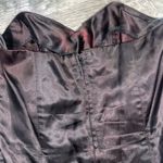 Vintage 80s Steppin Out Strapless Black Cocktail Dress Bow Rhinestone 3 Satin Size undefined Photo 5