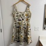 Averie Zalia Pleated Dress Efflorescence Print on Ivory Size XXL Green Photo 2