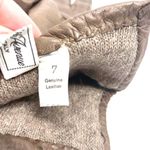 Saks 5th Avenue 90s SAKS FIFTH AVENUE Vintage Brown Leather Knit Gloves Photo 2