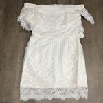 NEW white off the shoulder elegant and romantic formal dress Size L Photo 0