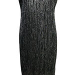 Bar III  Women's Metallic Midi Dress Sleeveless Evening Cocktail Party Black‎ M Photo 0