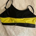 Zyia  Active Yellow Metallic & Black Sports Bra Size XL With Padding Photo 3