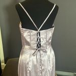 Women’s Full Length Prom Party Dress Criss Cross Straps Leg Slit Size 10 NWOT Purple Photo 6