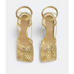 Bottega Veneta Stretch Lace-Up Sandal Metallized mesh and leather sandals Photo 1
