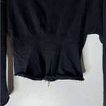 Pilcro  black cotton long sleeve corset style sweatshirt XS Photo 7