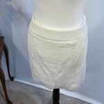 Maeve  Anthropologie Cable Knit Pull On Sweater Skirt Cream Size Small 💛 Photo 5