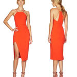 TALULAH Losing My Mind Midi Dress Tangerine Orange Size Medium / US 6 Photo 1