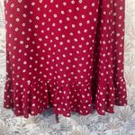 Rails Koreen Wrap Dress Women's L Red Wildflower Floral Short Sleeve Ruffle Hem Photo 10