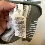 Garage  Olive Green & Cream stripe with lace shoulders sweatshirt Sz M NWT Photo 4