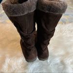 Khombu Brown Suede Leather Sophie Boots Size 9M Faux Fur Photo 3