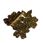 Vintage Cloisonné Butterfly & Purple Floral Brooch Photo 4