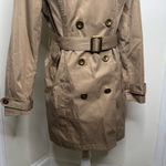 Roz & Ali  Beige Tan Belted Trench Coat Double Breasted Women’s Size Medium Photo 2
