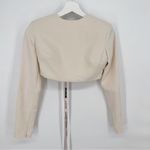 House Of CB Cream Eizelle Long Sleeve Crop Top XS NWT Photo 3