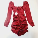 MORE TO COME Blaire Mini Dress in Wine Small Red Photo 11