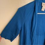 Chico's Chico’s Open Front Short Sleeve Cardigan Blue Photo 6