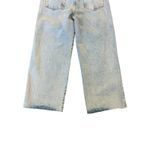 Free People We the  Kinsey Jeans Women’s 32 Wide Leg Pleated Crop Distressed Boho Photo 9