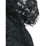 Lulus Black Lace Short Dress Womens L Dark Romantic Whimsigoth Sheer Sexy LBD Photo 4