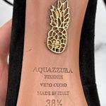 Aquazzura Muse black suede cutout ankle-tie sandal stiletto size IT 38.5 US 8.5 Photo 9