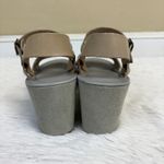 Kork-Ease  Ava Wedge Leather Platform Sandals Tan Gray Size 8 Photo 4