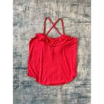 Chaser NWT!  Pinkish Red Strappy Cross Back Linen Blend Tank Medium Photo 2
