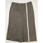 H&M Hennes Taupe Black Tweed Pleated Wool Blend Pencil Shirt Sz 8 Women Photo 6