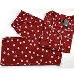 Kate Spade Size S Women's Pajama Jersey Red Pink Double Dot L/S Pant Set Photo 0