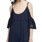 Anthropologie dRA Navy Off Shoulder Eyelet Nancy Dress XS Photo 0