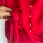 Sweet Pea by Stacy Frati Dark PinkTie Waist Reversible Lightweight Blouse Sz SM Pink Photo 5