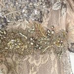 Mac Duggal  67842 Bell Sleeve Floral Embellished Formal Event Gown, Taupe Size 4 Photo 11