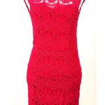 Free People  Red Daydream Lace Bodycon Mini Dress Size Small Photo 0