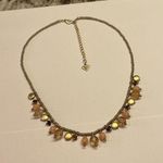 Cookie Lee Signed Costume Necklace Bead Beaded / Gold Tone Adjustable Length Photo 0
