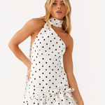 Peppermayo  Exclusive - Belina Scarf Mini Dress - White Polkadot Photo 3