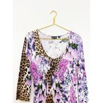 Just Cavalli Roberto Cavalli Y2k Mini Dress Size XL Animal Print Floral 90s Euro Photo 4