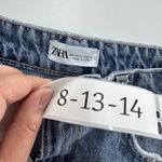 ZARA  Shorts Womens 8 Blue Denim High Rise‎ Raw Hem Cutoff Casual Summer Photo 2