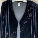 Vintage Crimson by‎ Lawrence Kurtz Velvet Jacket Black Size L Photo 2