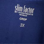 Investments Slim Factor Pants by  Womens Size 3X Blue Crop Flare New NWT Photo 2