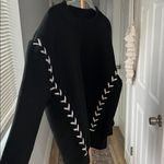 Ivy Park x Yara Shahidi x Beyonce Black White Lace Stitch Sweatshirt Sz M Photo 4